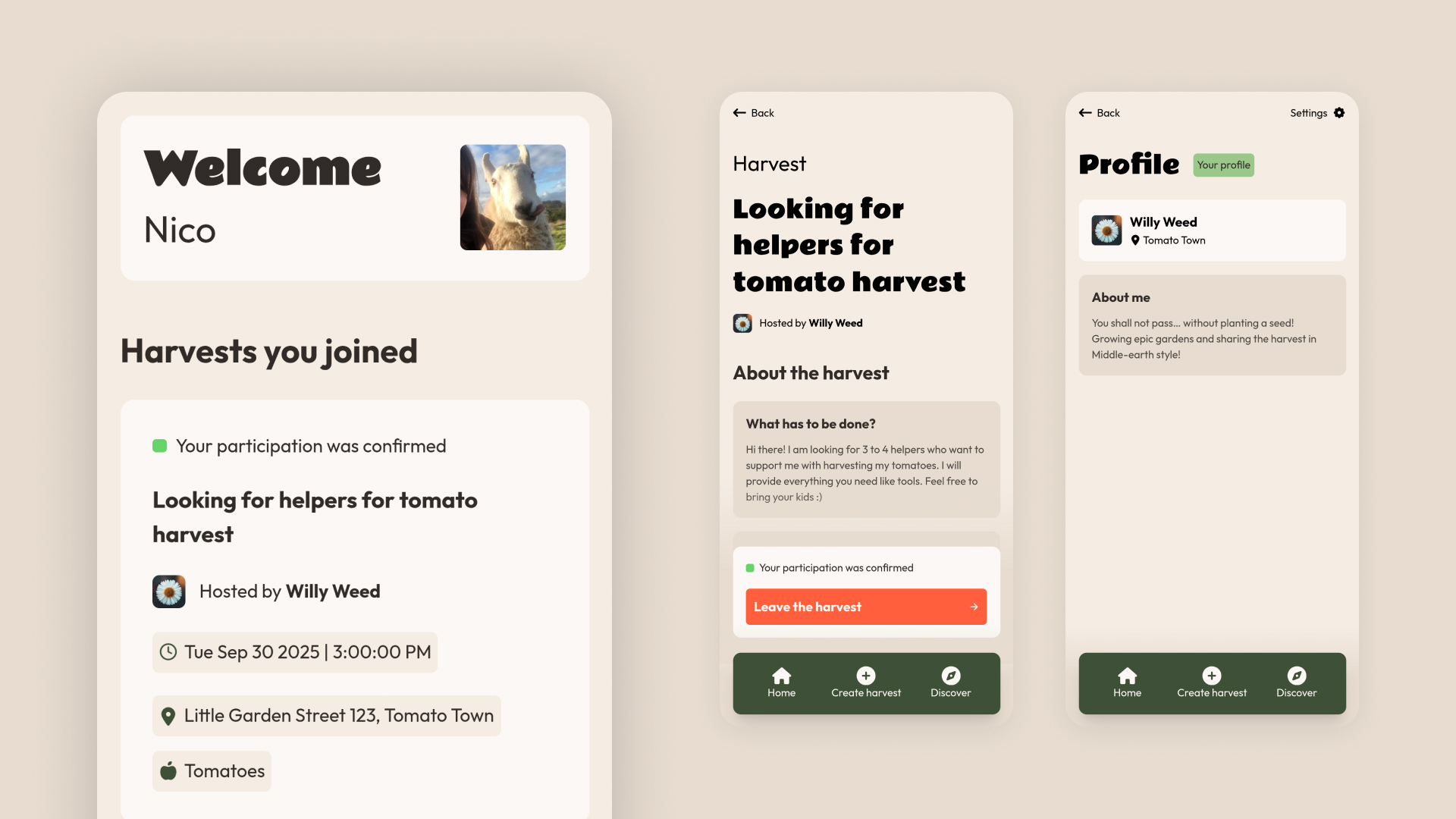 Screenshots Of The Gartenzeit App